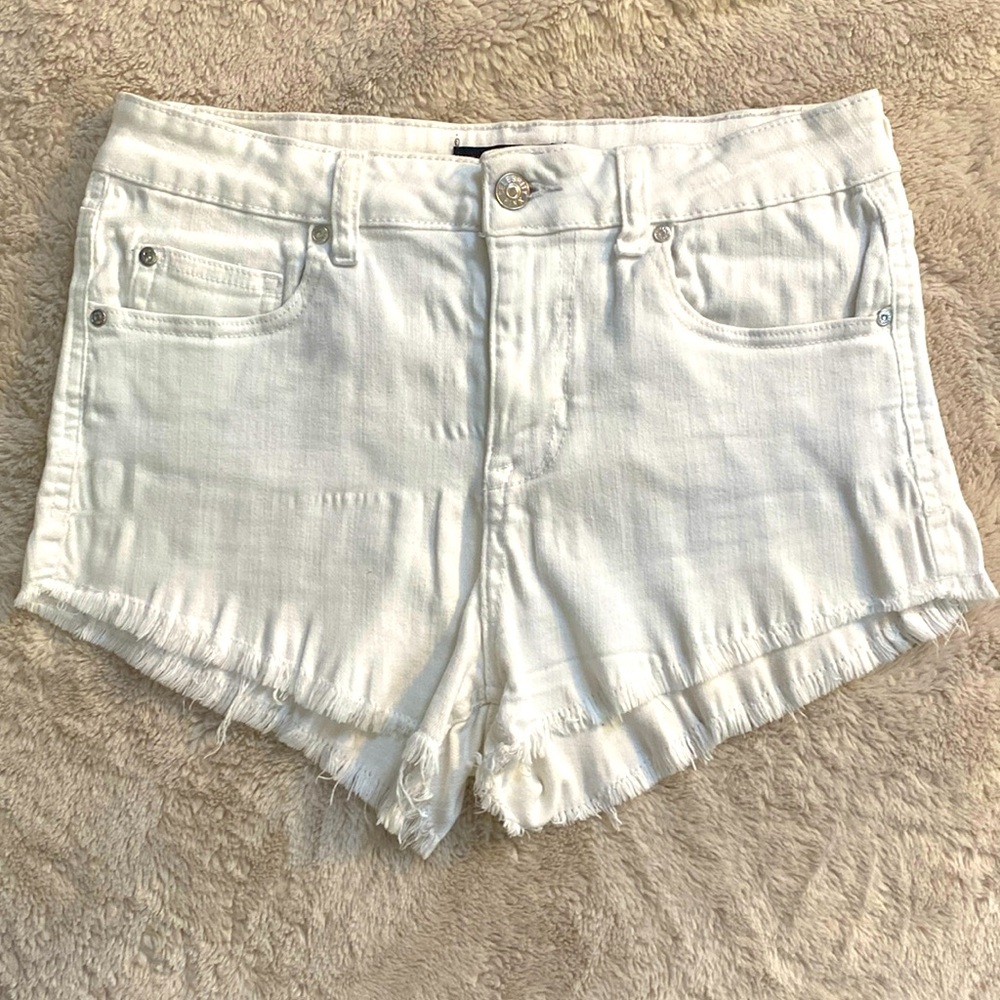 Celebrity Pink White Jean Shorts